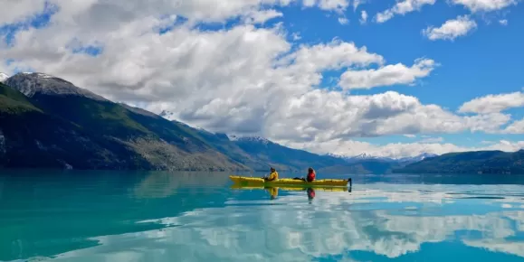 Kayaking near Aysen, Chile