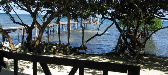 Beach views from your porch at Billy Hawk Caye