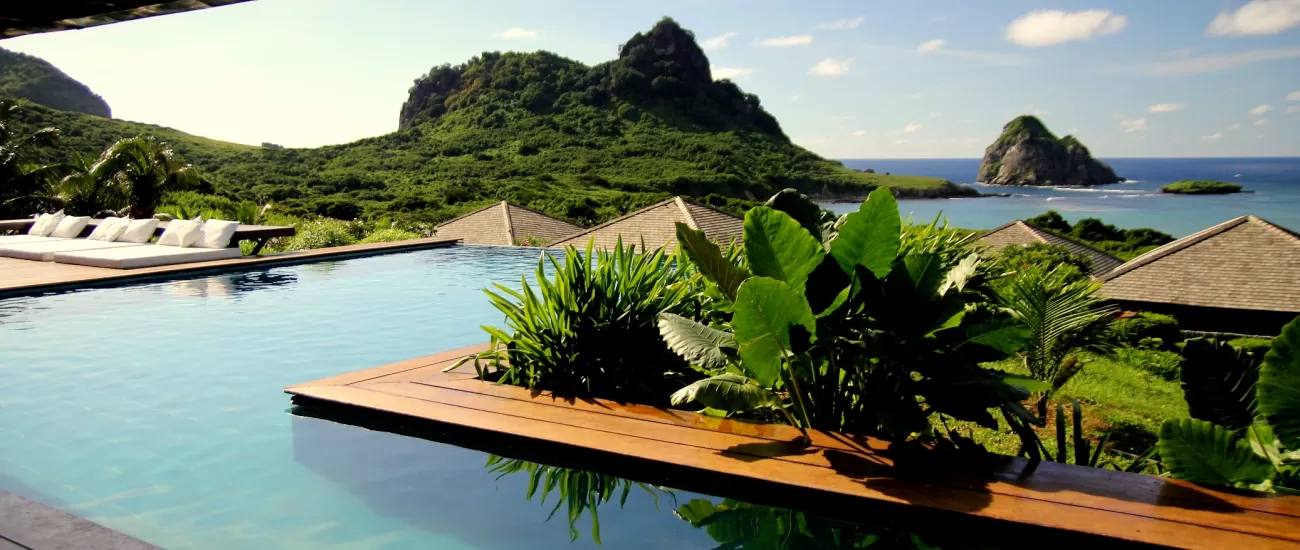 Relax in the scenic pool of Pousada Maravilha