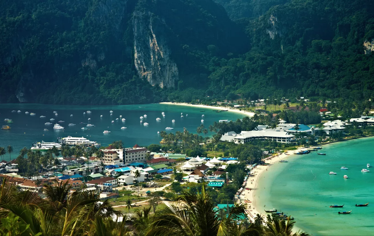 The sunny shores of Phi Phi Don