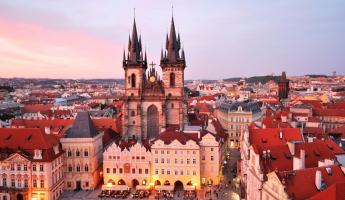 Gorgeous evening view of Prague