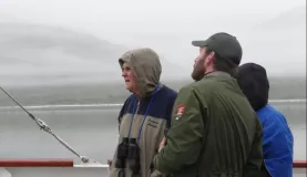 Ranger Brad chats with guests aboard the SS legacy