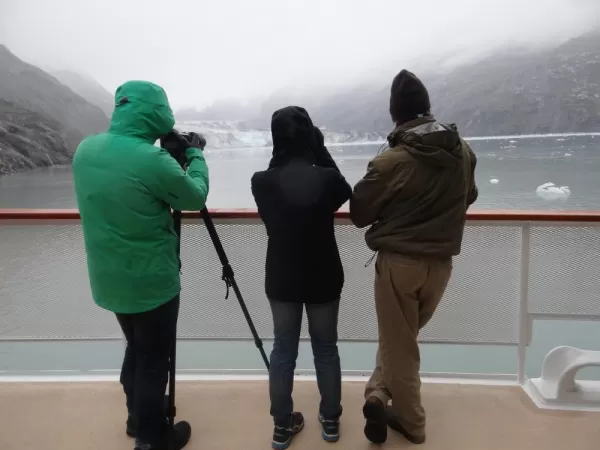 photographing the glaciers