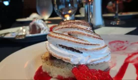 Strawberry shortcake and port dessert