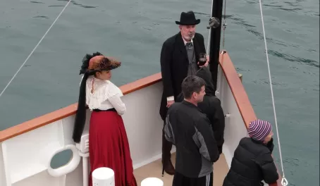 Gold Rush reenactors onboard the SS Legacy