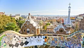 Park Guell, unique houses designed by Gaudi in Barcelona