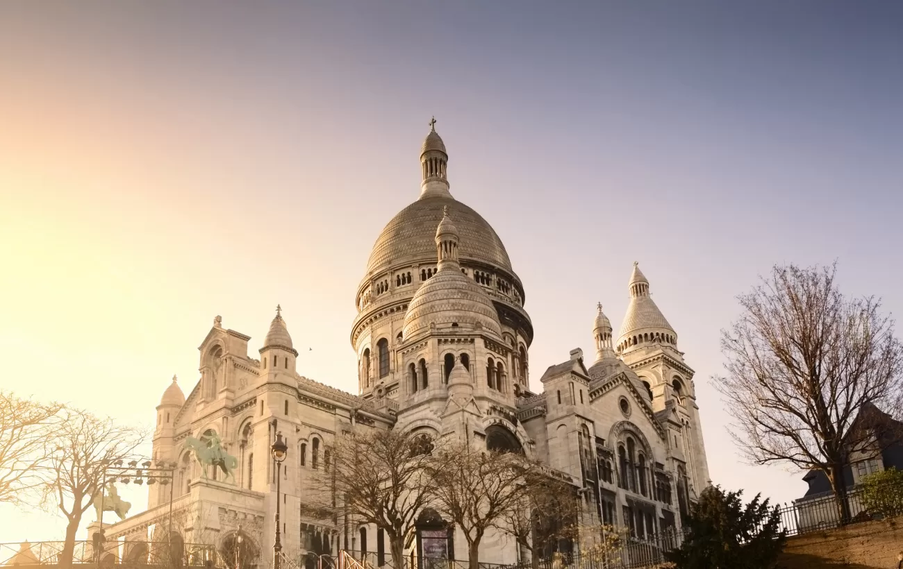 Visit the unique Sacre Coeur Basilica while touring through Paris