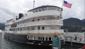 Boarding the SS Legacy in Juneau