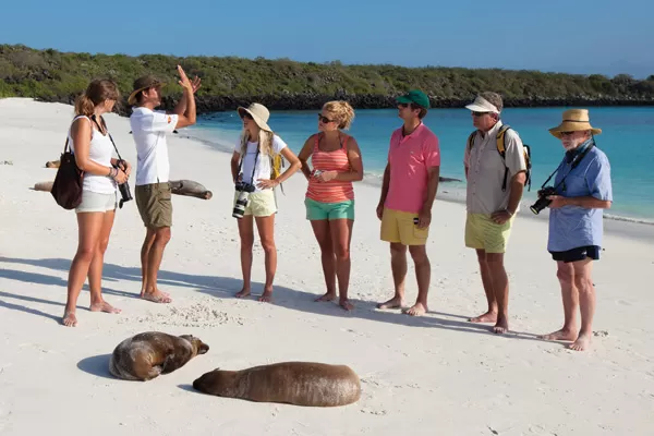 Your guide will offer a weath of information while exploring the Galapagos islands