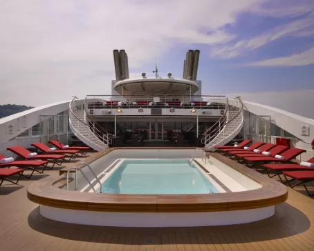 Enjoy the pool on the sun deck.
