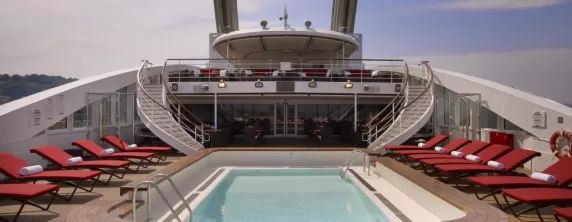 Enjoy the pool on the sun deck.