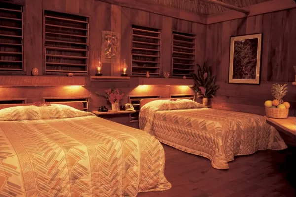 Double room at Lamanai Outpost Lodge