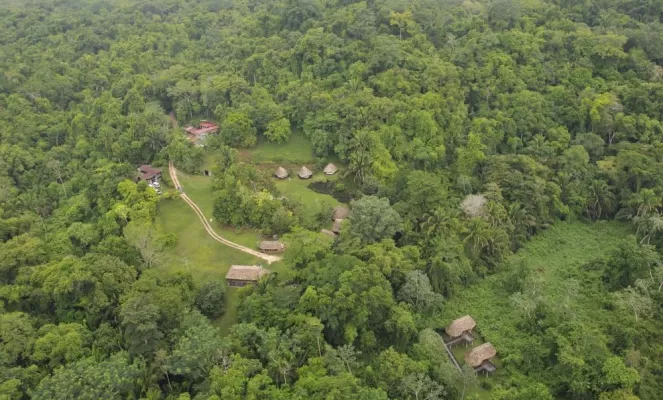 Bird's eye view of the entire Pook's Hill Lodge property