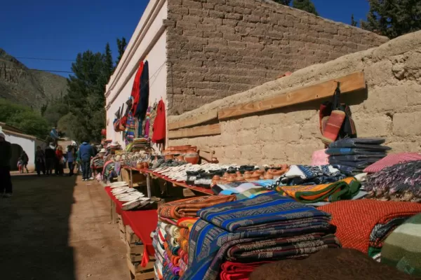 An open air market in Purmamarca, Argentina