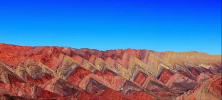 Striking landscapes near Jujuy in the Salta Province of Argentina