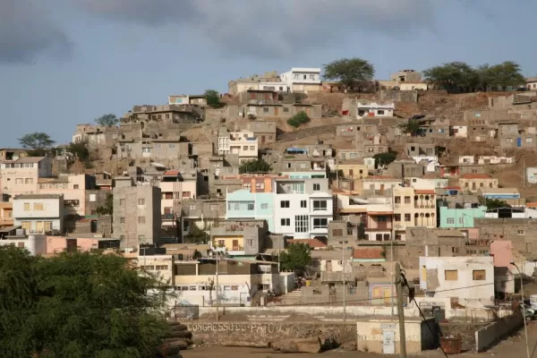 Town on the Cape Verde Islands.