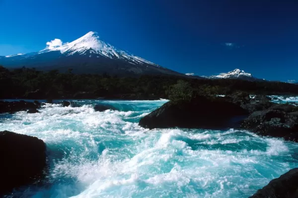 Rio Petrohue with the Osorno Volcano in the background