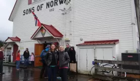 Outside the Sons of Norway Hall