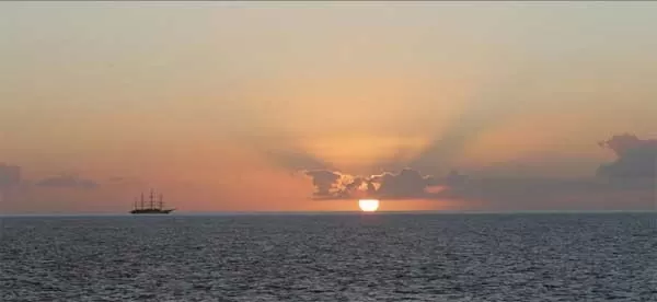 Enjoy spectacular sunsets on your expedition voyage