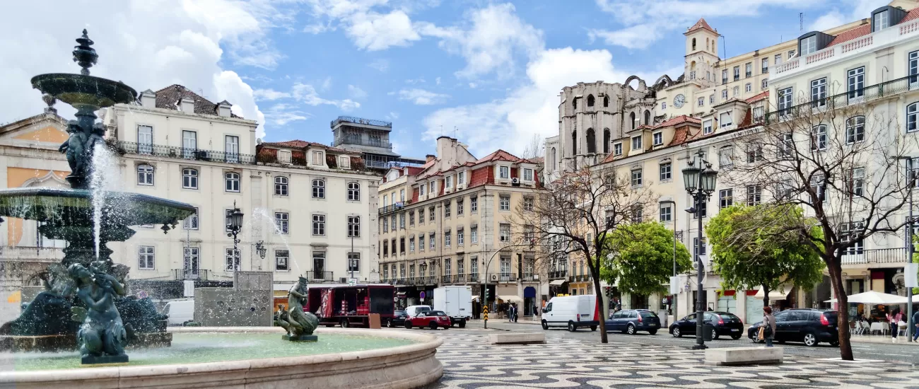 Plaza in Lisbon, Portugal