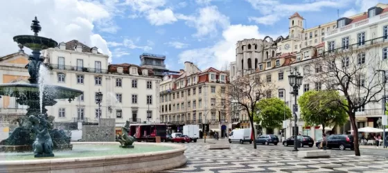 Plaza in Lisbon, Portugal