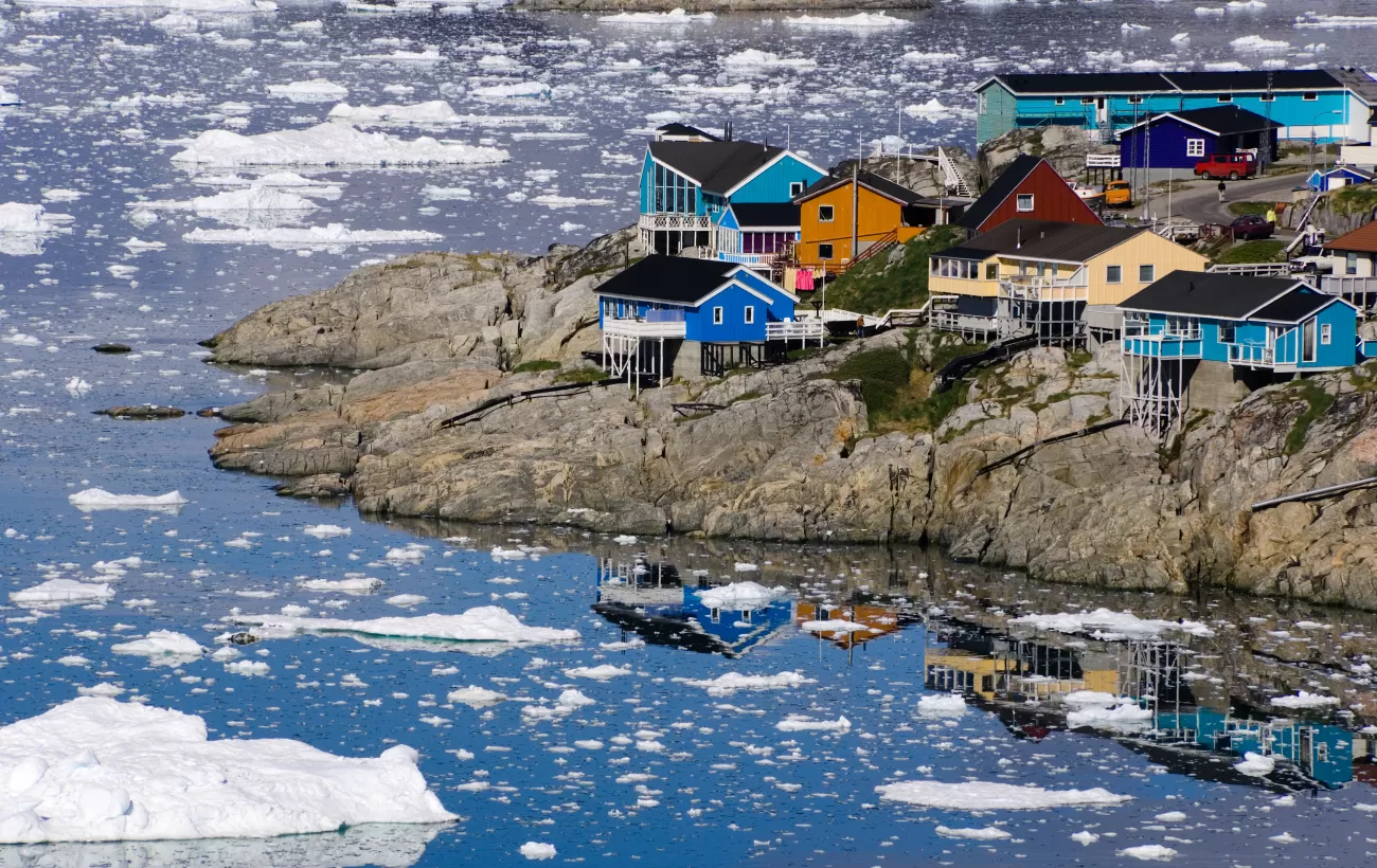 Fishing village in the arctic