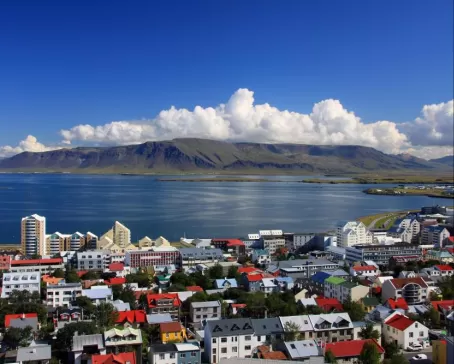 Coastal village in the arctic