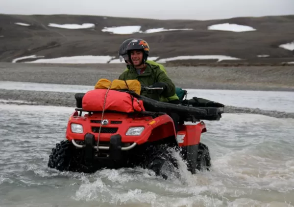 Take a ATV ride across the Arctic tundra at Arctic Watch Wilderness Lodge