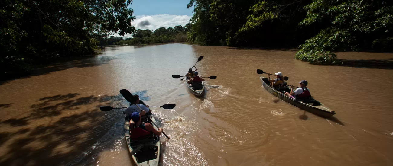 Canoe up the Amazon on your small ship cruise