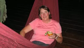 A hammock and a drink, what more could you want?