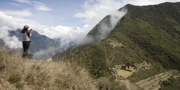 Take in the views of Choquequirao as you hike Peru