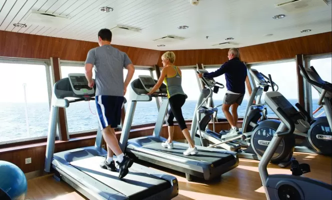 National Geographic Explorer's fitness center.