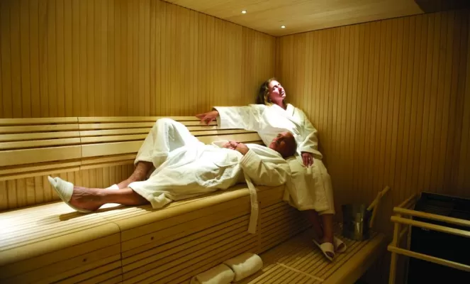 Relax in the luxurious sauna aboard the National Geographic Explorer.