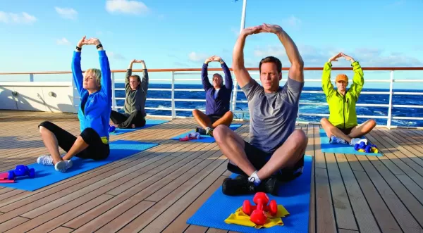 Experience yoga classes aboard the National Geographic Explorer.