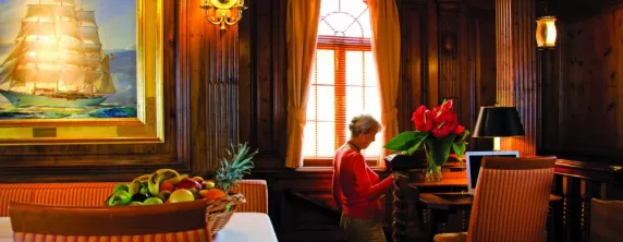 Sea Cloud's beautiful interior.