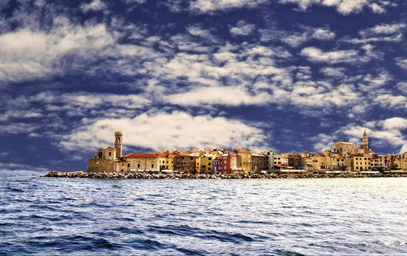 A coastal town on the Adriatic Sea