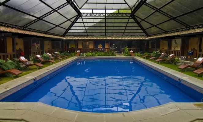 Unwind in Samari Spa Resort's indoor pool