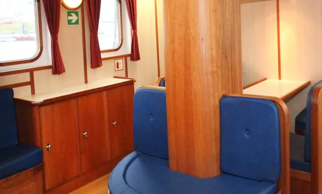 Lounge area aboard the Rembrandt van Rijn.
