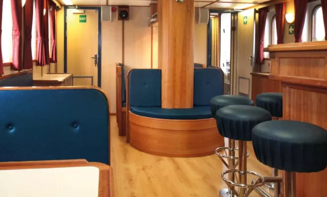 Lounge and bar aboard the Rembrandt van Rijn.