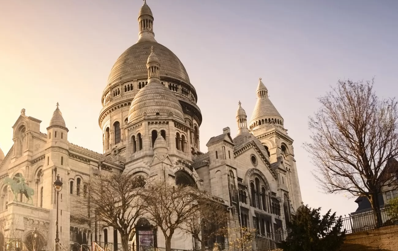 Visit the unique Sacre Coeur Basilica while touring through Paris