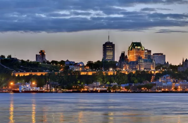 Quebec at sunset.