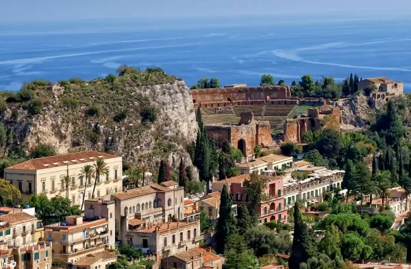 Sail to the stunning city of Taormina, Sicily.