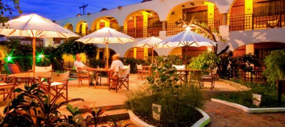 Relax in the central veranda at Hotel Silberstein