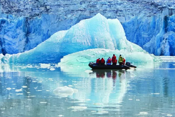 Alaskan zodiac iceberg tour.