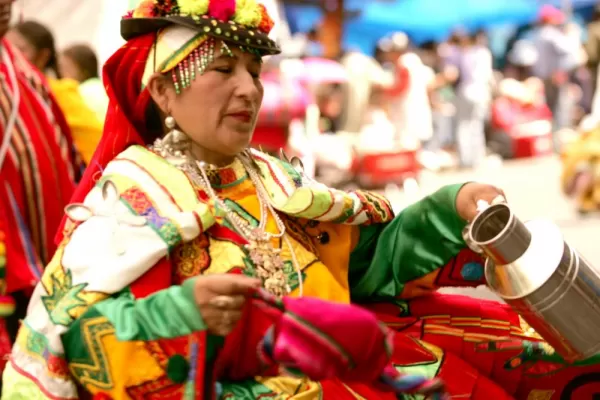 A folk performer in the Oruro Festival