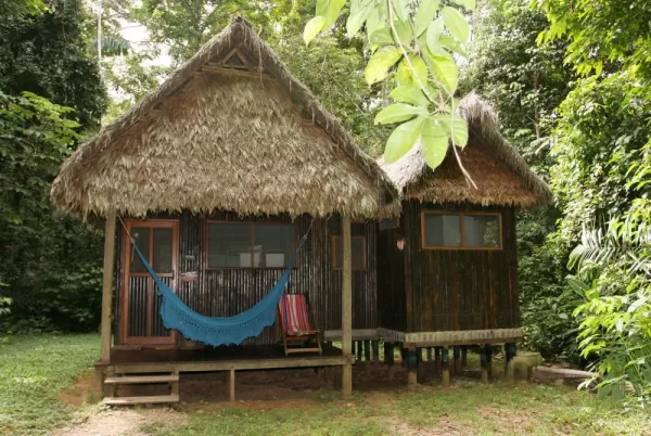 A cabana at Chalalan Ecolodge