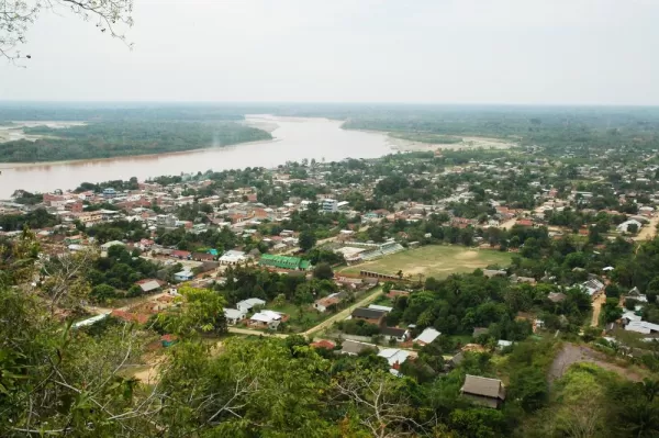 The town of Madidi in the Bolivian Amazon