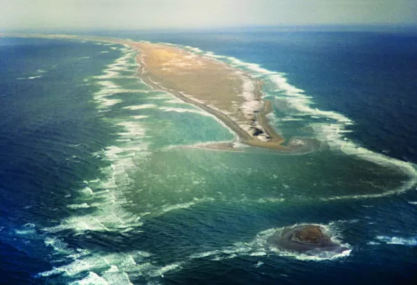 An aerial view of Sable Island.