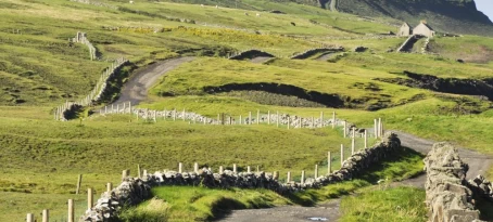 The rolling hills of the British Isles.