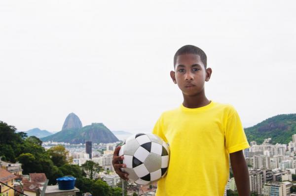 An aspiring soccer player